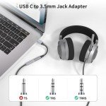 USB C to 3.5mm Audio Adapter with HiFi DAC