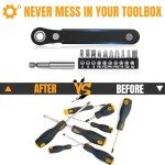 Compact Ratchet Screwdriver Set for Tight Spaces