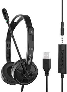 Wired Headset with Noise Cancelling Microphone