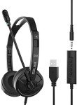 Wired Headset with Noise Cancelling Microphone