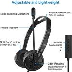 Wired Headset with Noise Cancelling Microphone