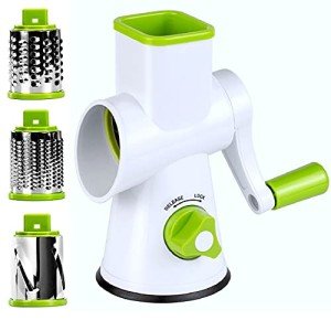 Rotary Cheese Grater with Stainless Steel Blades