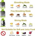 Rotary Cheese Grater with Stainless Steel Blades