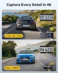 GKU 4K Dual Dash Cam with Touchscreen & GPS