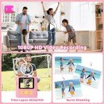 Kids Instant Print Camera with 16x Zoom - Pink
