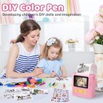 Kids Instant Print Camera with 16x Zoom - Pink