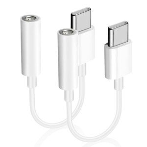 USB C to 3.5mm Headphone Adapter - 2 Pack