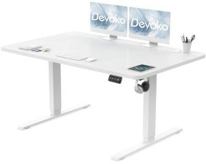 Height Adjustable Electric Standing Desk with Backpack Hook