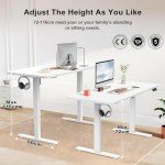 Height Adjustable Electric Standing Desk with Backpack Hook
