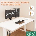 Height Adjustable Electric Standing Desk with Backpack Hook