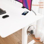 Height Adjustable Electric Standing Desk with Backpack Hook