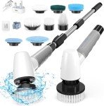 Electric Spin Scrubber with 8 Brush Heads