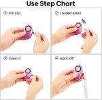 3-Pack 140DB Personal Safety Alarms with LED Light