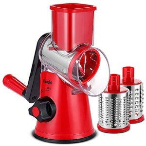 Rotary Cheese Grater and Vegetable Slicer with Blades