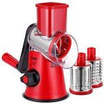 Rotary Cheese Grater and Vegetable Slicer with Blades