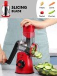 Rotary Cheese Grater and Vegetable Slicer with Blades