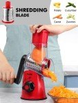Rotary Cheese Grater and Vegetable Slicer with Blades