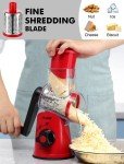 Rotary Cheese Grater and Vegetable Slicer with Blades