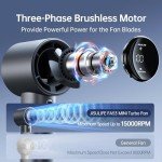 Adjustable Turbo Mini Handheld Fan with 5000mAh Battery