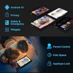 FLYCOAY 10-Inch Android 14 Tablet with Keyboard