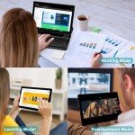 FLYCOAY 10-Inch Android 14 Tablet with Keyboard