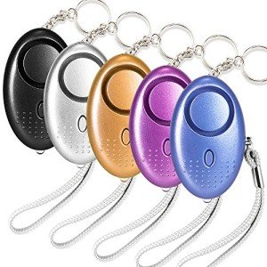 5-Pack Personal Security Alarm Keychains with Light