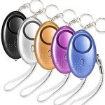 5-Pack Personal Security Alarm Keychains with Light