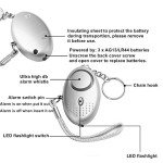 5-Pack Personal Security Alarm Keychains with Light