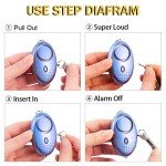 5-Pack Personal Security Alarm Keychains with Light
