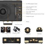 Bluetooth Portable Vinyl Record Player with Speakers