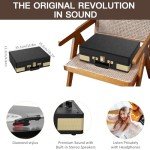 Bluetooth Portable Vinyl Record Player with Speakers