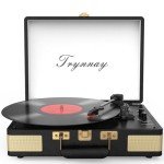 Bluetooth Portable Vinyl Record Player with Speakers