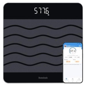 Smart Bathroom Scale with LED Display and Glass Platform