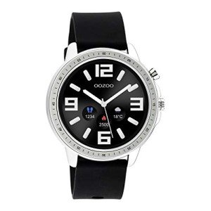 Oozoo Unisex 45mm Smartwatch with Silicone Strap