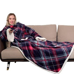 Winthome Super Soft Wearable Blanket with Sleeves