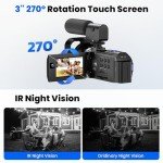 5K Dual Lens Vlogging Camcorder with Accessories