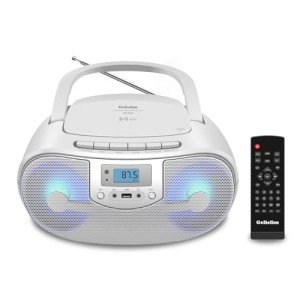 Portable CD Player Boombox with Bluetooth and FM Radio