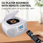 Portable CD Player Boombox with Bluetooth and FM Radio