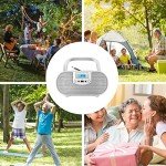 Portable CD Player Boombox with Bluetooth and FM Radio