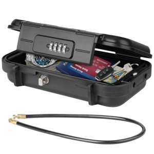 WACCET Waterproof Portable Safe Box with Code