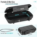 WACCET Waterproof Portable Safe Box with Code