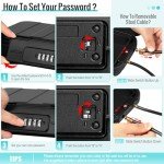 WACCET Waterproof Portable Safe Box with Code