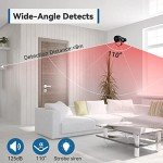Wireless Motion Sensor Alarm with Siren - Black