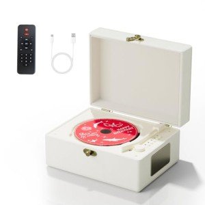 Yintiny Bluetooth Rechargeable Leather CD Player