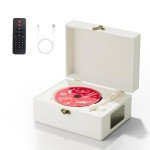 Yintiny Bluetooth Rechargeable Leather CD Player