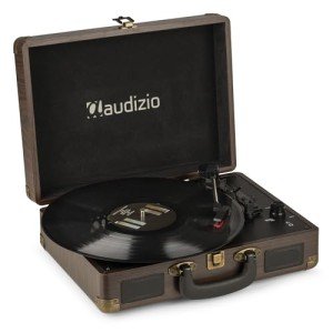 Portable Retro Vinyl Record Player with Speakers
