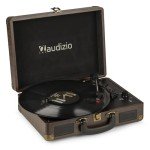 Portable Retro Vinyl Record Player with Speakers