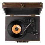 Portable Retro Vinyl Record Player with Speakers