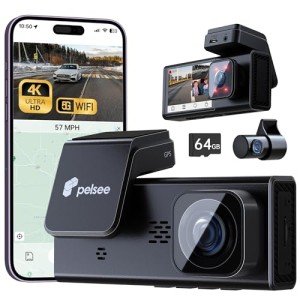 Pelsee P2 Trio 4K Wi-Fi Dash Cam Bundle