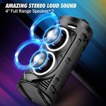 30W Portable Bluetooth Speaker with LED Lights